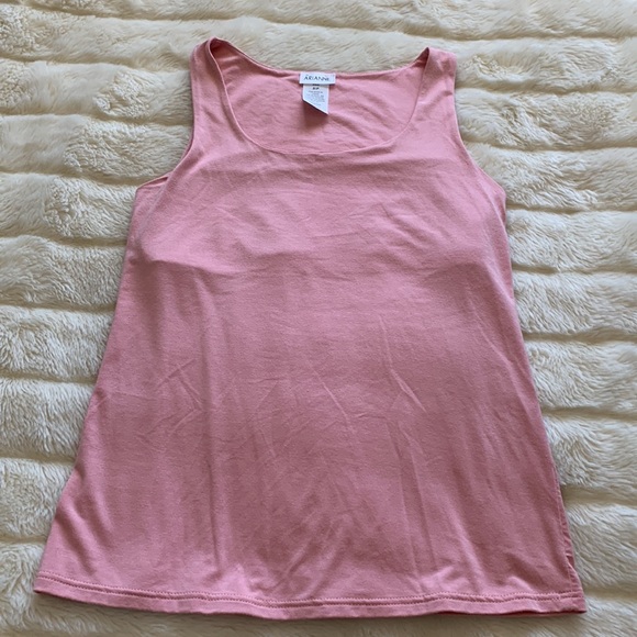 Arianne pink scoop neck built in shelf bra tunic tank top S - Picture 12 of 12